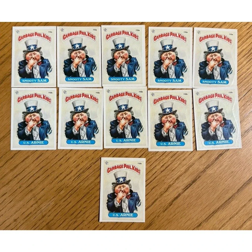 Snooty Sam U.S. Arnie 1986 Topps Garbage Pail Kids OS3 Lot 11 Cards